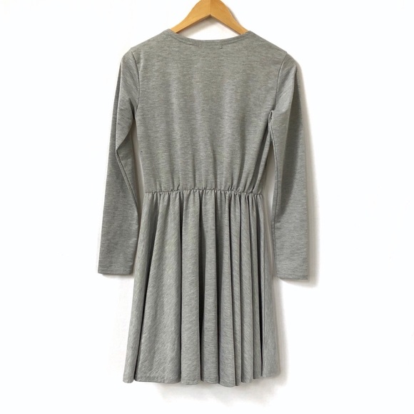 Gray Fit and Flare Dress - Picture 6 of 7